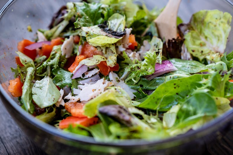 Fresh seasonal salad ingredients at Marcos Restaurant