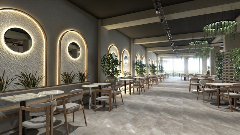 Marcos restaurant interior and team environment